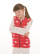 Girls Rose/White Earn Gilet